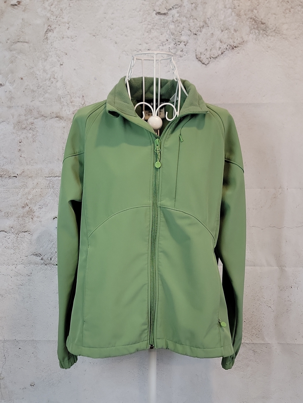 Black Diamond Softshell Jacket Full Zip Fleece Lined Sage Green Womens Size M